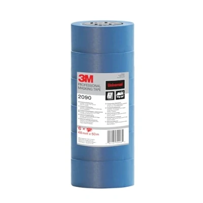 Imagen de 3M Pro 2090TE 2090 Cintas de enmascarar Profesionales, 6 Rollos multisuperficie 48 mm נ50 m, Azul, x 6, Set Piezas