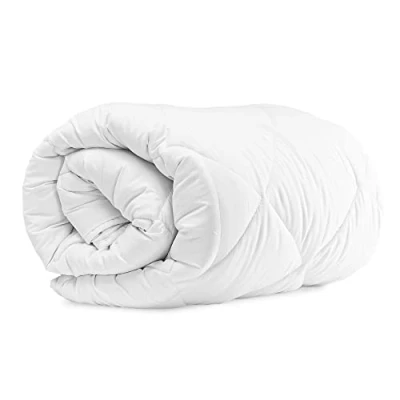 Imagen de Komfortec edredón de 240 x 220 cm, para Todo el año, cálido, alérgicos, Transpirable, Acolchado, Relleno (Blanco)
