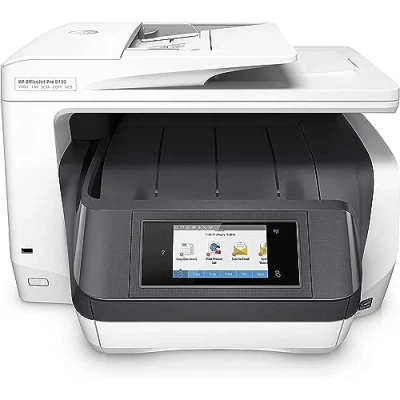 Imagen de HP OfficeJet Pro 8730 D9L20A, Impresora Multifunción Tinta, Imprime, Escanea, Copia y Fax, Wi Fi, Ethernet, USB 2.0, 1 host USB, Smart App, Compatible con el Servicio Instant Ink, Blanca