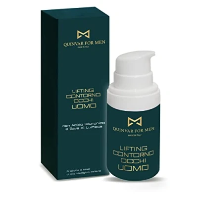 Imagen de Crema Contorno Ojos Antiarrugas Hombre Con Baba de Caracol Iluminante Ácido Hialurónico Aloe Vera Contrasta Bolsas y Ojeras Made in Italy Biológica Vegana 30 ml