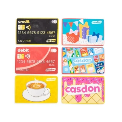 Imagen de Set de Tarjetas juguete Casdon. regalo y crédito realistas Para un juego imaginativo. niños a partir 3 años. Enseña conceptos financieros