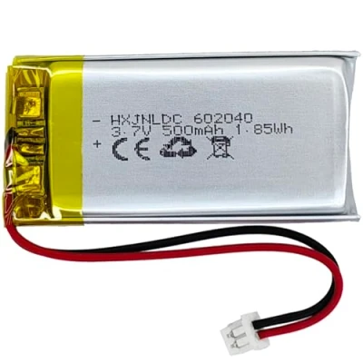 Imagen de DC 3.7v 500mah 602040 batería Recargable de polímero Litio, Adecuada para Productos electrónicos DIY 3.7 5v, incorporada 2 Cables y lámparas LED
