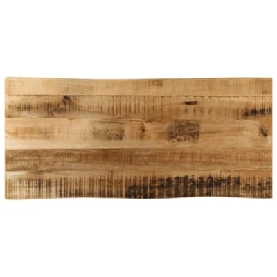 Imagen de vidaXL Tablero de Mesa Borde Natural Madera Maciza Mango 80x40x2,5 cm, Superficie Mesa, Madera, reemplazo