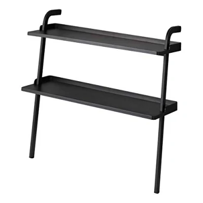 Imagen de Yamazaki 5046 Frame Zapatero Inclinado para niños, Negro, Acero/Resina ABS/Silicona, Minimalista, 50 x 22 48 cm