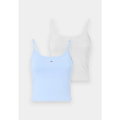 Imagen de Tommy Jeans TJW Essential Strap 2 PACK Top, Mujer, Talla: 34, Ecru/sweet blue