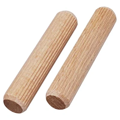 Imagen de SKIR&#039;CO (100 piezas) Tacos de Madera 10 x 70 mm, Ranurados, Pasadores Estriados para Muebles, Ranurados