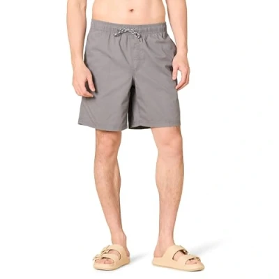 Imagen de Amazon Essentials Pantalones Cortos para Caminar con 20 cm de Pernera, Cordón Ajuste y Corte Holgado (Disponibles en Tallas Grandes) Hombre, Gris, XS