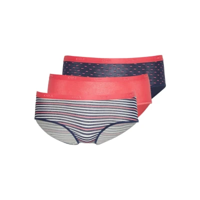 Imagen de DIM Pocket Boxer 3 PACK Braguitas, Mujer, Talla: 42/44, Pink/dark blue/dark blue