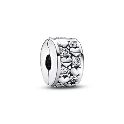 Imagen de Pandora Infinite Hearts Sparkling CLIP Adorno, Mujer, Talla: One Size, Sterling silver