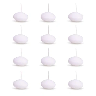 Imagen de DONAU Home Juego de velas flotantes/blanco/12 unidades/2,8 x 4,8 cm diámetro/4 horas combustión/velas flotantes cera Sans perfumadas/velas cálidas/para cenas, bodas, San