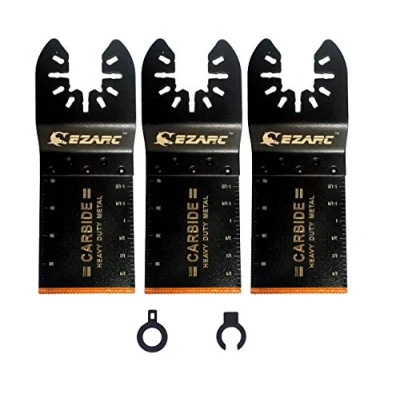 Imagen de EZARC Herramientas Oscilantes dientes de Carburo Multiherramienta Oscilante Hoja para Material duro, 3 Pack