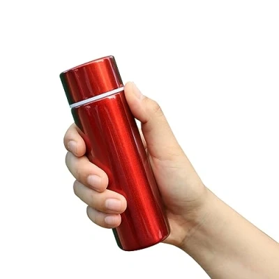 Imagen de 150ml Mini lindo café vacío termo pequeña capacidad portátil de acero inoxidable viaje bebida botella agua (rojo)