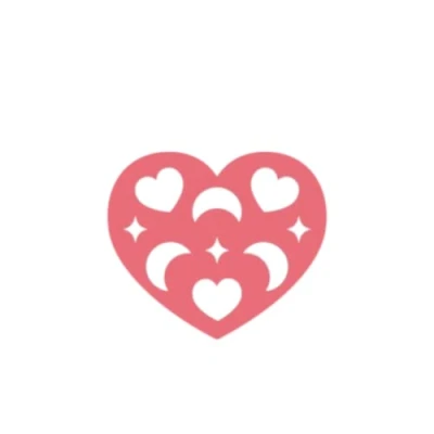 Imagen de Craftelier Mini Troquel para Decoraciones y Creaciones de Scrapbooking, Manualidades Tarjetería Figura con Forma Corazón Formas en el Interior Tamaño Aprox. del Troquel: 3,73 x 3,2 cm