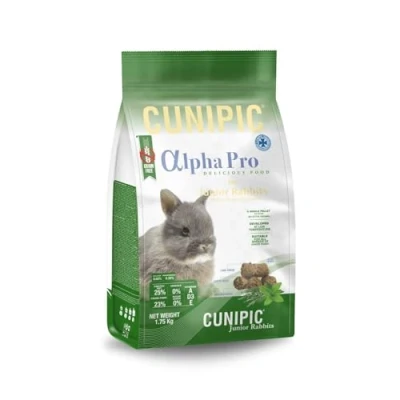 Imagen de CUNIPIC Alpha Pro Comida Conejo Junior 2KG, Negro, 2 kg (Paquete de 1), 2000
