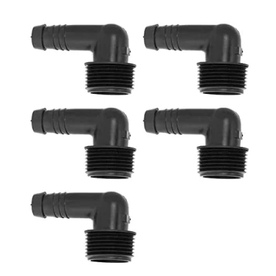 Imagen de GNCGarden [Pack 5] Codo Adaptador 16mm a 3/4&quot; Accesorio Que Permite un fácil ensamblaje de los Sistemas riego, para unir tubería Salida 3/4&quot;. Manguera.