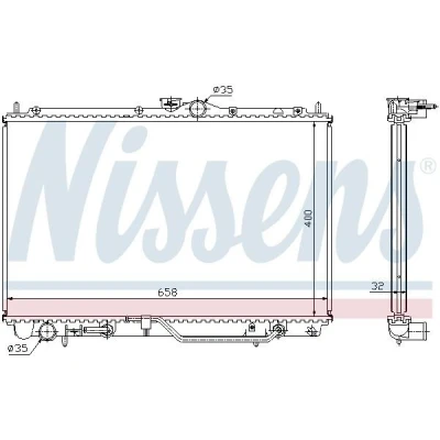Imagen de NISSENS 62860A Radiador, refrigeración del motor Aluminio 400 678 32 Aletas soldadas MITSUBISHI: Space Star, Carisma Berlina