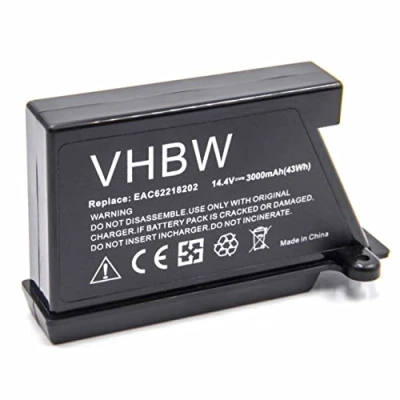 Imagen de Vhbw li ion batería 3000mah (14.4v) para robot limpiasuelos autónomo de limpieza lg hombot vsr9640ps, vrd710rrc