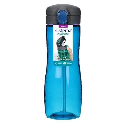 Imagen de Sistema Hydrate Quick Flip Botella de agua 800 ml con pajita sin BPA Colores variados