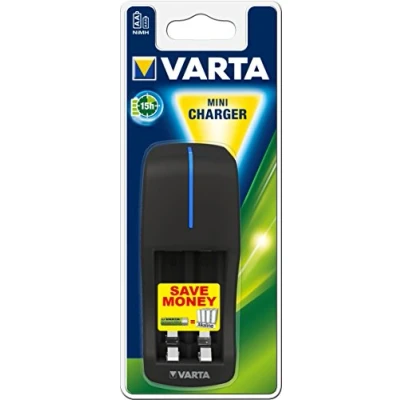 Imagen de Varta Mini Charger Cargador de Pilas NiMH AA y AAA, negro