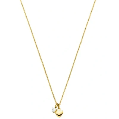 Imagen de Purelei® collar Brave (oro, plata, oro rosa), para mujer de Acero inoxidable resistente al agua, con colgante corazón y piedra preciosa, longitud 50 55 cm, 55, inoxidable,