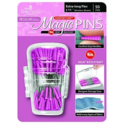Imagen de GHI Extra Largo Magic Alfileres, Rosa, 0.6 x 56mm, 50