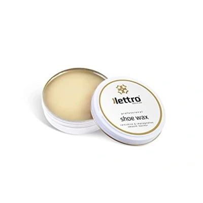 Imagen de Lettro Shoe Wax, 100 ml (3.38 fl. Oz), Cera para Zapatos de Calidad Profesional en Varios Colores, Brillo Excepcional Cuero Liso, Bolsos, Chaquetas y Más, Transparente
