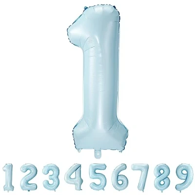 Imagen de Globos de Cumpleãnos 1 Azul,101 CM Globo Numeros Gigantes Grandes Decoracion,Globo Numero 1,Globos Niño Niña Adultos,Vuelan con Helio