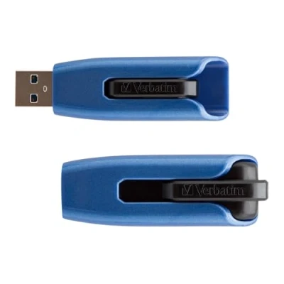 Imagen de Verbatim 128GB USB Flash 3.0 V3 MAX Store&#039;n&#039;Go Azul, P blist