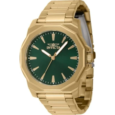Imagen de INVICTA Speedway Reloj para Hombre Cuarzo Acero Inoxidable 42mm, Oro/Verde