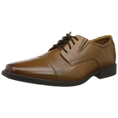 Imagen de Clarks Tilden Cap, Zapatos Hombre, Marrón Dark Tan Leather, 42.5 EU