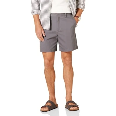 Imagen de Amazon Essentials Pantalones Chinos elásticos cómodos de Corte clásico, Tiro 18 cm Hombre, Color Carbón, 31W