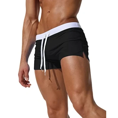 Imagen de Adorel Bañador Natacion Hombre Pantalones Cortos Surf Boxer Negro M