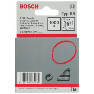 Imagen de Bosch 2 609 200 223 Grapa de lomo estrecho tipo 55 6 x 1,08 18 mm (pack 1000)