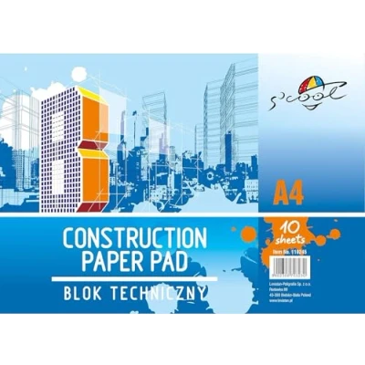 Imagen de S&#039;COOL Bloc de dibujo (A4, 160 g/m², 10 hojas), color blanco