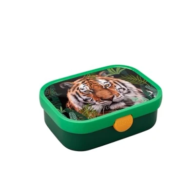 Imagen de Mepal Fiambrera Campus Bento Box para Niños Lonchera con Compartimento y Tenedor Cierre de Clip Sin BPA apta Lavavajillas 750 ml Wild Tiger