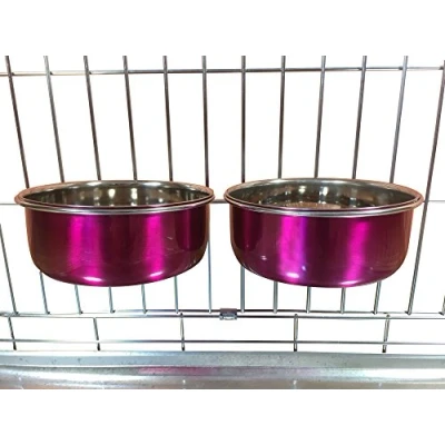 Imagen de Ellie Bo Par de Cuencos para Perros, tamaño Mediano, 0,9 L, Color Rosa
