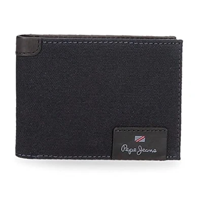 Imagen de Pepe Jeans Hilltop Cartera horizontal con monedero Azul 11,5x8x1 cms Piel