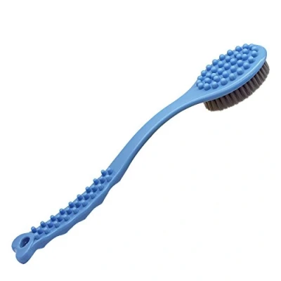 Imagen de QiCheng&amp;LYS Cepillo de Ducha Mano, con Mango Largo Suave y Cómodo Para Masaje o Exfoliación Piel Seca (Azul)