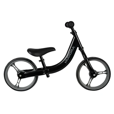 Imagen de HUDORA Bicicleta clásica Negra Infantil con Ruedas Extra Anchas de 12 Pulgadas Andador a Partir 3 años Sillín y Manillar Ajustables