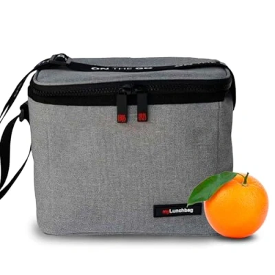Imagen de Iris barcelona On The Go Lunch Bag, Bolsa Térmica Porta Alimentos 23 x 14 17 cm 4 l Gris Jaspeado
