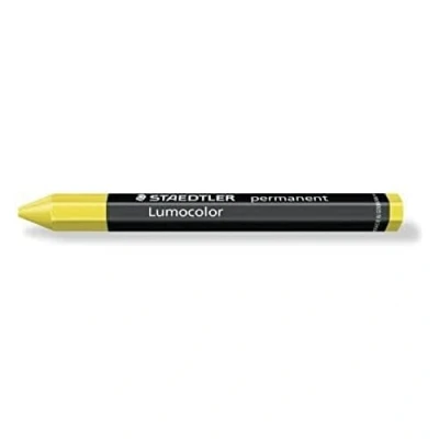 Imagen de STAEDTLER Lumocolor permanent omnigraph 236 1. Ceras permanentes de colores. Caja con 12 crayones color Negro, Amarillo