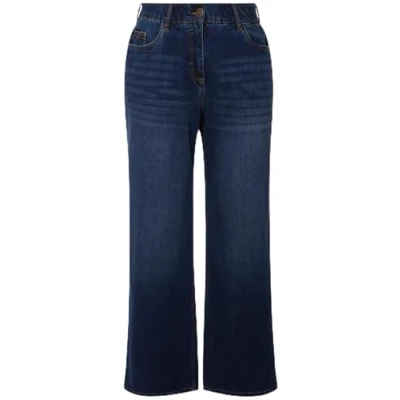 Imagen de Ulla Popken Vaqueros Anchos, Pantalones Mujer, Vaquero Azul, 36W / 30L