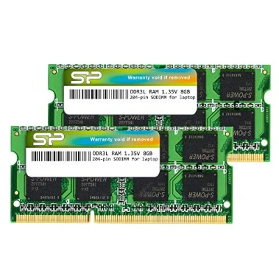 Imagen de Silicon Power Módulo de Memoria para portátil (16 GB (2 x 8 GB) DDR3 1600 MHz (PC3 12800), 240 Pines, CL11, 1,35 V, SODIMM, bajo Voltaje y Ahorro energía