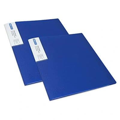 Imagen de Rapesco 1675 Germ Savvy Antibacteriano, Carpeta de Fundas en Formato A4, 40 Fundas, Azul, Paquete con 2 Carpetas