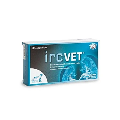 Imagen de IRCVET complemento nutricional renal para perros y gatos.