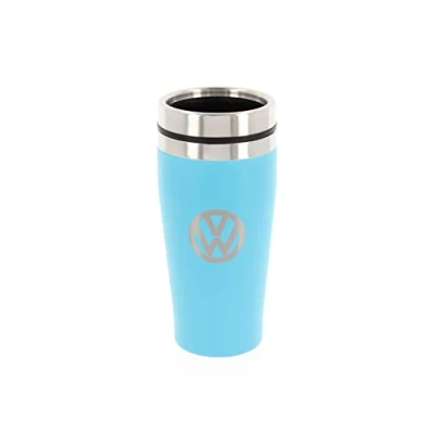 Imagen de BRISA VW Collection Volkswagen Vaso térmico de Acero Inoxidable Aislado con diseño del Logotipo (450 ml/Turquesa)