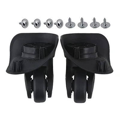 Imagen de BQLZR 9.1cmx9.7x4.9cm Negro Izquierda y derecha Lightweigt Ruedas de equipaje Metal Accesorios DIY Paquete 2