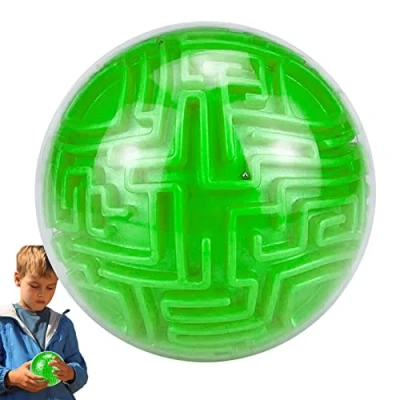 Imagen de Lecerrot Laberinto secuencial con Memoria Gravedad 3D Maze Ball, Brain Teaser Puzzles Sphere Globe Game y Toy,Maze Ball Puzzle Regalos Juguete para niños Adultos
