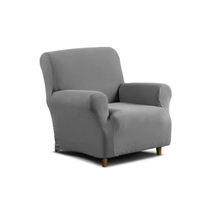 Imagen de Caleffi Funda elástica de algodón, para sillón 1 Plaza con reposabrazos, sillones Respaldo Alto hasta 110 cm, sofá adherente a la Forma los sofás, desenfundable y