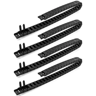 Imagen de QWORK 4 Piezas Cadena de Arrastre, para máquina herramienta CNC impresora 3D, R28, 15mm x 30mm, longitud 1 m